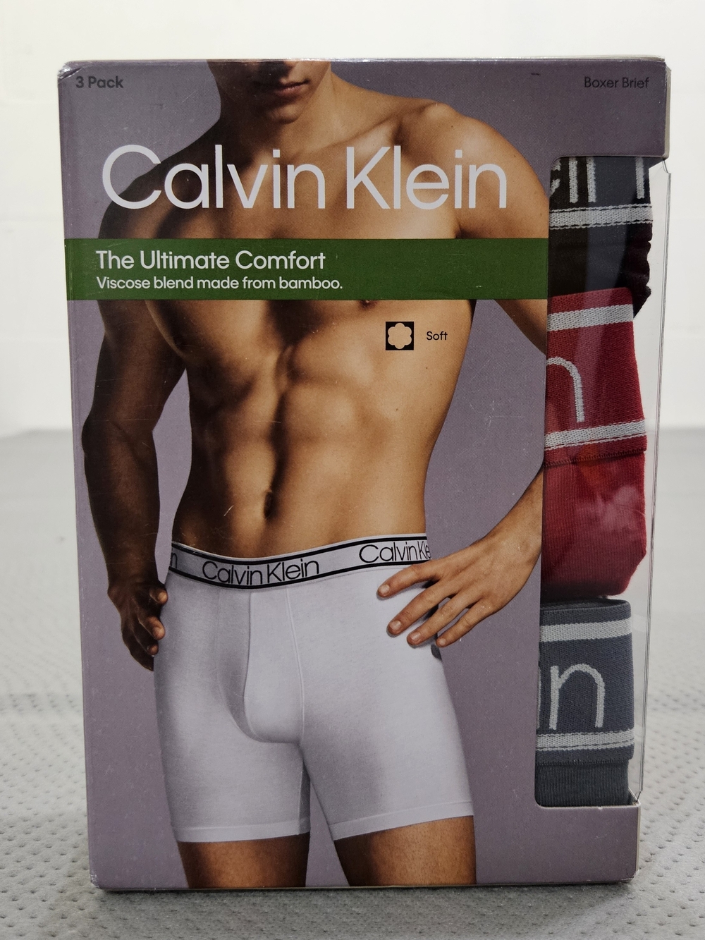 Calvin Klein Men’s Boxer Briefs The Ultimate Comfort (3-Pack) Medium - Picture 1 of 6